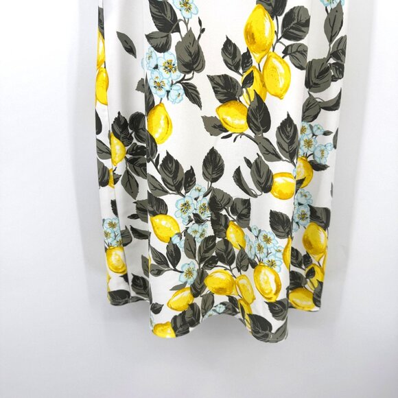 Ann Taylor Factory lemon sleeveless dress woman’s size medium white yellow - Picture 4 of 10